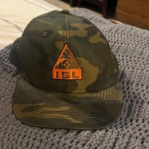 OTTO Camouflage Snapback Hat with Orange Detail